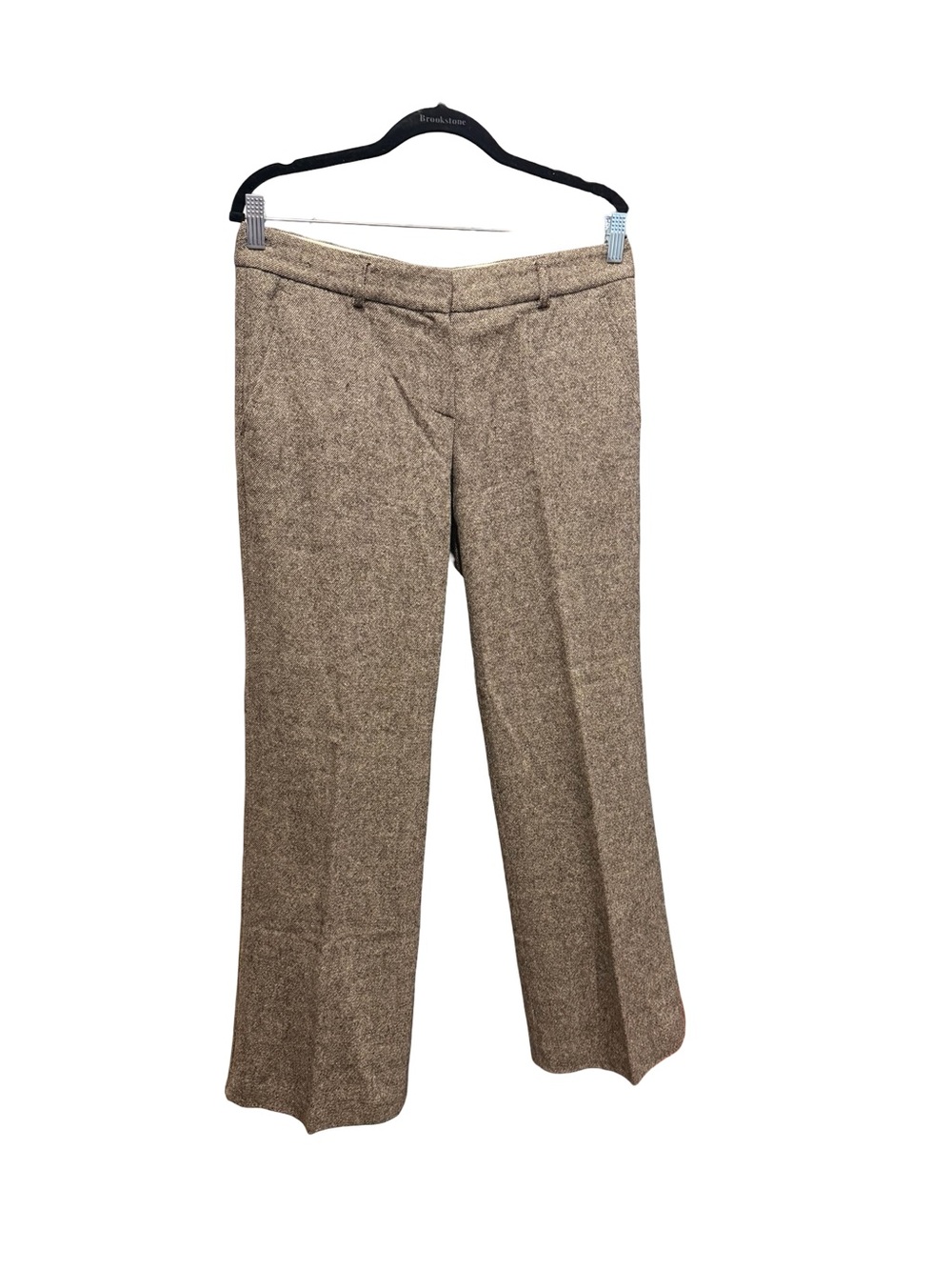 Theory Brown Tweed Pants with Subtle Yellow Flecks